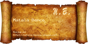 Matala Bence névjegykártya